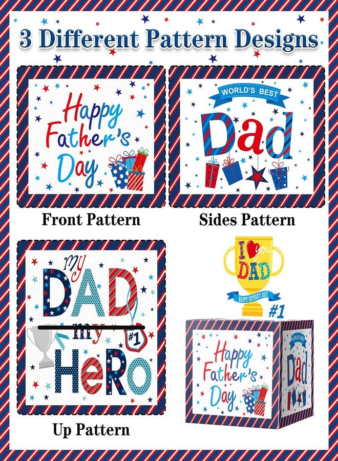 Jaywayang Father's Day Money Box for Gift, Surprise Money Gift Box with Card and Cash Holder for Dad Grandfather, DIY Fun Father's Day Cash Box, Includes 50Pcs Transparent Bags（White - Image 3